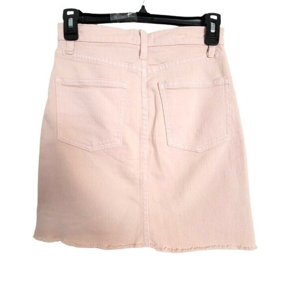 Aritzia Wilfred Free Distressed Tanit Pink Primrose Denim Jean Mini Skirt Size 2 - Picture 3 of 11
